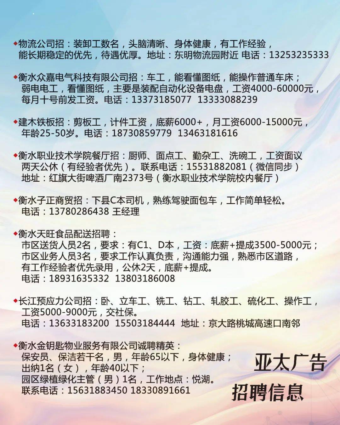 海城供求世界最新招聘信息概览