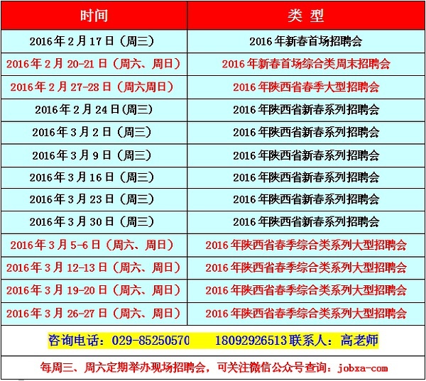 西安市最新招聘信息全面汇总